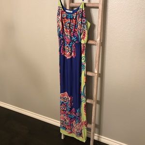 Plus Size Tropical Maxi Dress